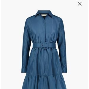 Stunning Long Sleeve Collared Belted Midi Dress